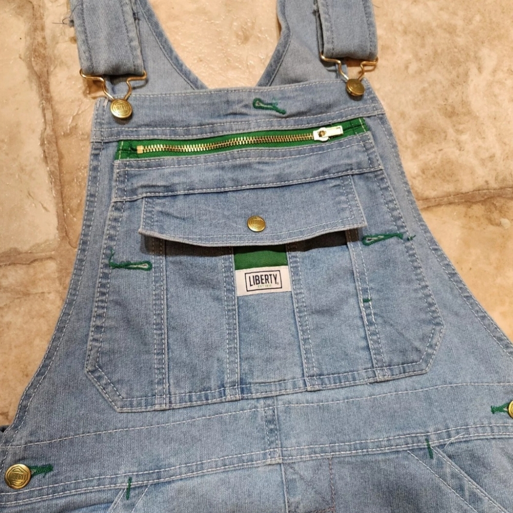 Liberty Women's Bib Overalls Stone Wash Small